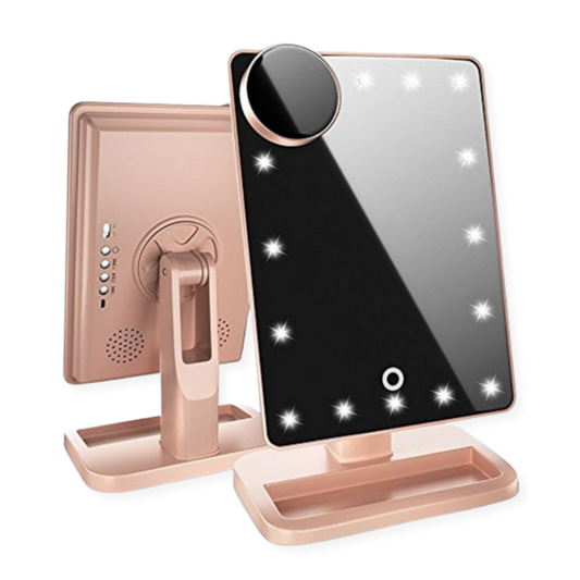 Toolelle | LED Lighted Makeup Mirror with Bluetooth Speaker